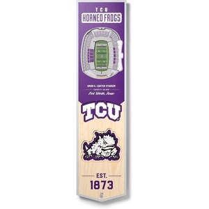 image:imageYouTheFan NCAA 3D StadiumView 8x32 BannerTCU Horned Frogs
