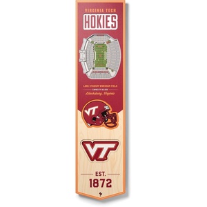 image:imageYouTheFan NCAA 3D StadiumView 8x32 BannerVirginia Tech Hokies