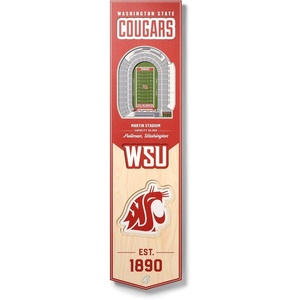 image:imageYouTheFan NCAA 3D StadiumView 8x32 BannerWashington State Cougars