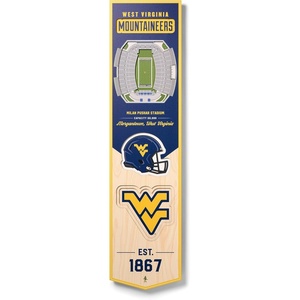 image:imageYouTheFan NCAA 3D StadiumView 8x32 BannerWest virginia mountaineers