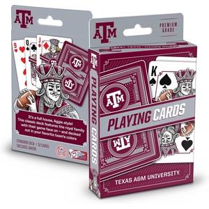 image:imageYouTheFan NCAA OfficiallyLicensed Playing Cards  Original Artwork on All face Cards and Jokers  Teams Official Colors  Quality Linen Texture  Designed in The USATexas AM Aggies