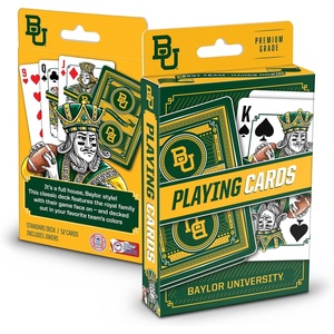 image:imageYouTheFan NCAA OfficiallyLicensed Playing Cards  Original Artwork on All face Cards and Jokers  Teams Official Colors  Quality Linen Texture  Designed in The USABaylor Bears