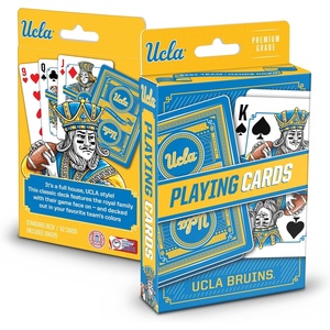 image:imageYouTheFan NCAA OfficiallyLicensed Playing Cards  Original Artwork on All face Cards and Jokers  Teams Official Colors  Quality Linen Texture  Designed in The USAUCLA Bruins