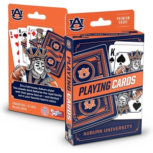 image:imageYouTheFan NCAA OfficiallyLicensed Playing Cards  Original Artwork on All face Cards and Jokers  Teams Official Colors  Quality Linen Texture  Designed in The USAAuburn Tigers