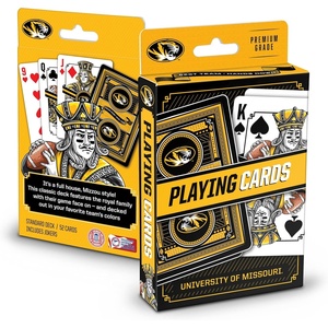 image:imageYouTheFan NCAA OfficiallyLicensed Playing Cards  Original Artwork on All face Cards and Jokers  Teams Official Colors  Quality Linen Texture  Designed in The USAMissouri Tigers