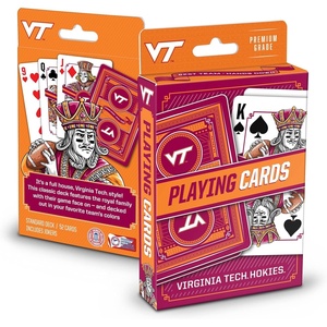 image:imageYouTheFan NCAA OfficiallyLicensed Playing Cards  Original Artwork on All face Cards and Jokers  Teams Official Colors  Quality Linen Texture  Designed in The USAVirginia Tech Hokies