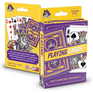image:imageYouTheFan NCAA OfficiallyLicensed Playing Cards  Original Artwork on All face Cards and Jokers  Teams Official Colors  Quality Linen Texture  Designed in The USAEast Carolina Pirates