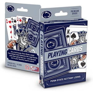 image:imageYouTheFan NCAA OfficiallyLicensed Playing Cards  Original Artwork on All face Cards and Jokers  Teams Official Colors  Quality Linen Texture  Designed in The USAPenn State Nittany Lions