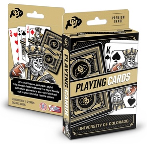 image:imageYouTheFan NCAA OfficiallyLicensed Playing Cards  Original Artwork on All face Cards and Jokers  Teams Official Colors  Quality Linen Texture  Designed in The USAColorado Buffaloes