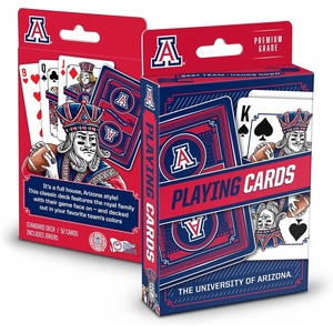 image:imageYouTheFan NCAA OfficiallyLicensed Playing Cards  Original Artwork on All face Cards and Jokers  Teams Official Colors  Quality Linen Texture  Designed in The USAArizona Wildcats