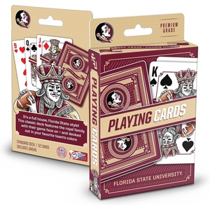 image:imageYouTheFan NCAA OfficiallyLicensed Playing Cards  Original Artwork on All face Cards and Jokers  Teams Official Colors  Quality Linen Texture  Designed in The USAFlorida State Seminoles