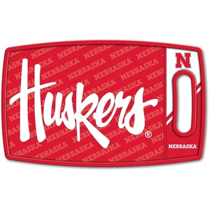 image:imageYouTheFan NCAA Officiallylicensed Logo Series Cutting Board  reversible design for double the cutting surface  gentle on knives team message on both front and backNebraska Cornhuskers