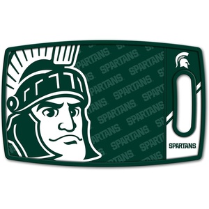image:imageYouTheFan NCAA Officiallylicensed Logo Series Cutting Board  reversible design for double the cutting surface  gentle on knives team message on both front and backMichigan St Spartans