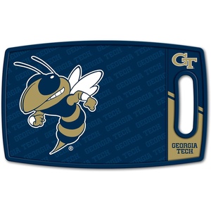 image:imageYouTheFan NCAA Officiallylicensed Logo Series Cutting Board  reversible design for double the cutting surface  gentle on knives team message on both front and backGeorgia Tech Yellow Jackets