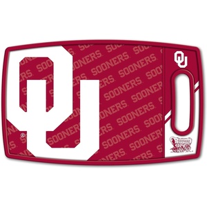 image:imageYouTheFan NCAA Officiallylicensed Logo Series Cutting Board  reversible design for double the cutting surface  gentle on knives team message on both front and backOklahoma Sooners