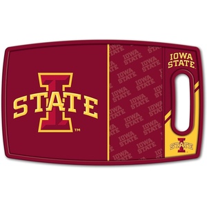 image:imageYouTheFan NCAA Officiallylicensed Logo Series Cutting Board  reversible design for double the cutting surface  gentle on knives team message on both front and backIowa St Cyclones