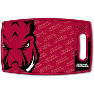 image:imageYouTheFan NCAA Officiallylicensed Logo Series Cutting Board  reversible design for double the cutting surface  gentle on knives team message on both front and backArkansas Razorbacks