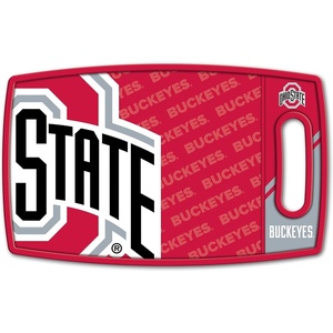 image:imageYouTheFan NCAA Officiallylicensed Logo Series Cutting Board  reversible design for double the cutting surface  gentle on knives team message on both front and backOhio State Buckeyes