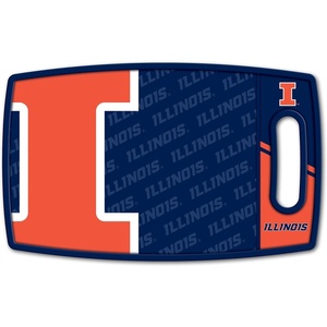 image:imageYouTheFan NCAA Officiallylicensed Logo Series Cutting Board  reversible design for double the cutting surface  gentle on knives team message on both front and backIllinois Fighting Illini