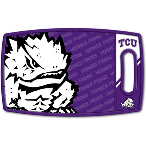 image:imageYouTheFan NCAA Officiallylicensed Logo Series Cutting Board  reversible design for double the cutting surface  gentle on knives team message on both front and backTCU Horned Frogs