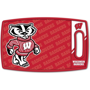 image:imageYouTheFan NCAA Officiallylicensed Logo Series Cutting Board  reversible design for double the cutting surface  gentle on knives team message on both front and backWisconsin Badgers