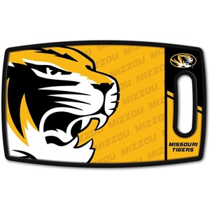 image:imageYouTheFan NCAA Officiallylicensed Logo Series Cutting Board  reversible design for double the cutting surface  gentle on knives team message on both front and backMissouri Tigers
