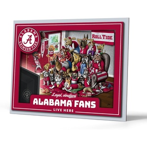 image:imageYouTheFan Officiallylicensed NCAA Purebred 3D Wall Art  Humorous original handdrawn cartoon artwork multilayer funny gift indoor team decorAlabama Crimson Tide
