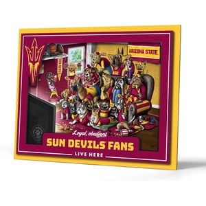 image:imageYouTheFan Officiallylicensed NCAA Purebred 3D Wall Art  Humorous original handdrawn cartoon artwork multilayer funny gift indoor team decorArizona State Sun Devils