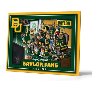 image:imageYouTheFan Officiallylicensed NCAA Purebred 3D Wall Art  Humorous original handdrawn cartoon artwork multilayer funny gift indoor team decorBaylor Bears