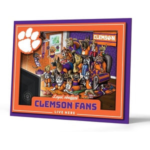 image:imageYouTheFan Officiallylicensed NCAA Purebred 3D Wall Art  Humorous original handdrawn cartoon artwork multilayer funny gift indoor team decorClemson Tigers