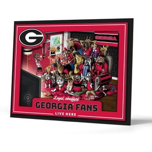 image:imageYouTheFan Officiallylicensed NCAA Purebred 3D Wall Art  Humorous original handdrawn cartoon artwork multilayer funny gift indoor team decorGeorgia Bulldogs