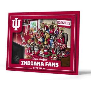 image:imageYouTheFan Officiallylicensed NCAA Purebred 3D Wall Art  Humorous original handdrawn cartoon artwork multilayer funny gift indoor team decorIndiana Hoosiers