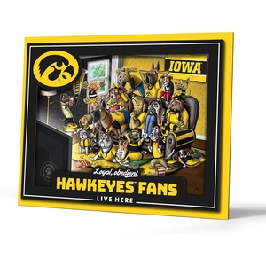 image:imageYouTheFan Officiallylicensed NCAA Purebred 3D Wall Art  Humorous original handdrawn cartoon artwork multilayer funny gift indoor team decorIowa Hawkeyes