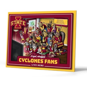 image:imageYouTheFan Officiallylicensed NCAA Purebred 3D Wall Art  Humorous original handdrawn cartoon artwork multilayer funny gift indoor team decorIowa State Cyclones