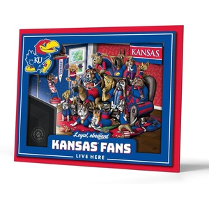 image:imageYouTheFan Officiallylicensed NCAA Purebred 3D Wall Art  Humorous original handdrawn cartoon artwork multilayer funny gift indoor team decorKansas Jayhawks
