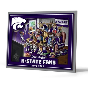 image:imageYouTheFan Officiallylicensed NCAA Purebred 3D Wall Art  Humorous original handdrawn cartoon artwork multilayer funny gift indoor team decorKansas State Wildcats