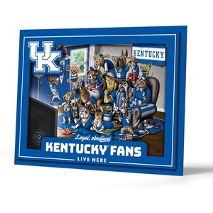 image:imageYouTheFan Officiallylicensed NCAA Purebred 3D Wall Art  Humorous original handdrawn cartoon artwork multilayer funny gift indoor team decorKentucky Wildcats
