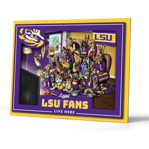 image:imageYouTheFan Officiallylicensed NCAA Purebred 3D Wall Art  Humorous original handdrawn cartoon artwork multilayer funny gift indoor team decorLSU Tigers