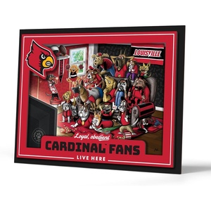 image:imageYouTheFan Officiallylicensed NCAA Purebred 3D Wall Art  Humorous original handdrawn cartoon artwork multilayer funny gift indoor team decorLouisville Cardinals