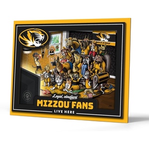image:imageYouTheFan Officiallylicensed NCAA Purebred 3D Wall Art  Humorous original handdrawn cartoon artwork multilayer funny gift indoor team decorMissouri Tigers