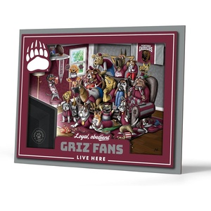 image:imageYouTheFan Officiallylicensed NCAA Purebred 3D Wall Art  Humorous original handdrawn cartoon artwork multilayer funny gift indoor team decorMontana Grizzlies
