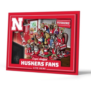 image:imageYouTheFan Officiallylicensed NCAA Purebred 3D Wall Art  Humorous original handdrawn cartoon artwork multilayer funny gift indoor team decorNebraska Cornhuskers