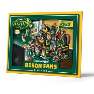 image:imageYouTheFan Officiallylicensed NCAA Purebred 3D Wall Art  Humorous original handdrawn cartoon artwork multilayer funny gift indoor team decorNorth Dakota State Bison