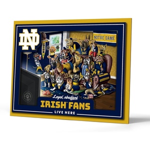 image:imageYouTheFan Officiallylicensed NCAA Purebred 3D Wall Art  Humorous original handdrawn cartoon artwork multilayer funny gift indoor team decorNotre Dame Fighting Irish