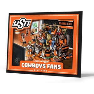 image:imageYouTheFan Officiallylicensed NCAA Purebred 3D Wall Art  Humorous original handdrawn cartoon artwork multilayer funny gift indoor team decorOklahoma State Cowboys