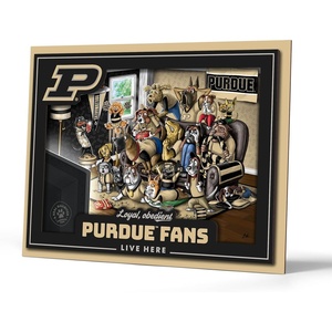 image:imageYouTheFan Officiallylicensed NCAA Purebred 3D Wall Art  Humorous original handdrawn cartoon artwork multilayer funny gift indoor team decorPurdue Boilermakers