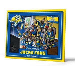 image:imageYouTheFan Officiallylicensed NCAA Purebred 3D Wall Art  Humorous original handdrawn cartoon artwork multilayer funny gift indoor team decorSouth Dakota State Jackrabbits