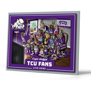 image:imageYouTheFan Officiallylicensed NCAA Purebred 3D Wall Art  Humorous original handdrawn cartoon artwork multilayer funny gift indoor team decorTCU Horned Frogs
