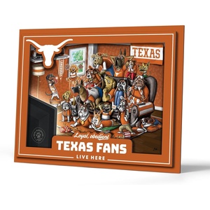 image:imageYouTheFan Officiallylicensed NCAA Purebred 3D Wall Art  Humorous original handdrawn cartoon artwork multilayer funny gift indoor team decorTexas Longhorns