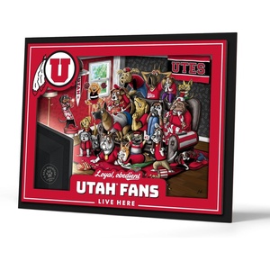 image:imageYouTheFan Officiallylicensed NCAA Purebred 3D Wall Art  Humorous original handdrawn cartoon artwork multilayer funny gift indoor team decorUtah Utes